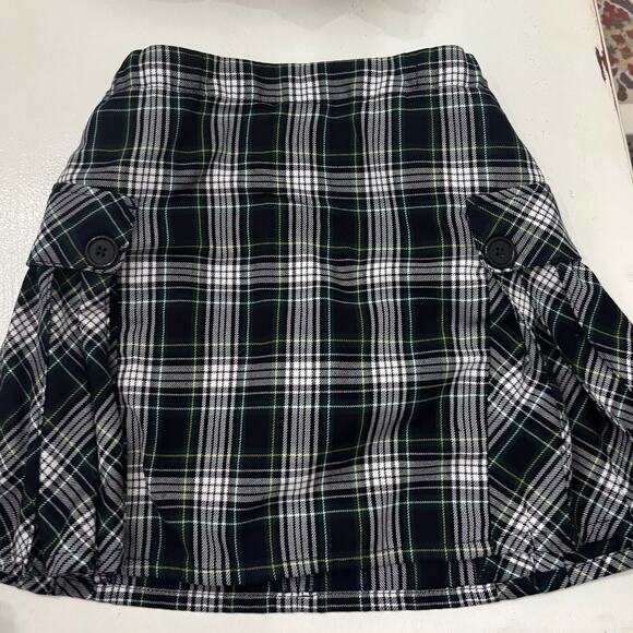 Plaid pleated Uniform Girls size 10 adjustable waisted skirts(2) - Picture 1 of 9